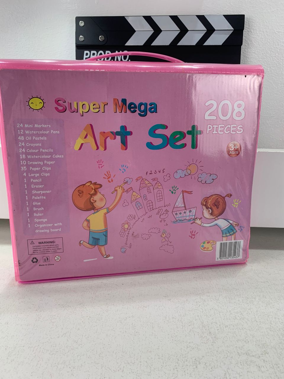 Kit de dessin pour enfants 208Pcs avec chevalet double face à trois volets – طقم الرسم للأطفال