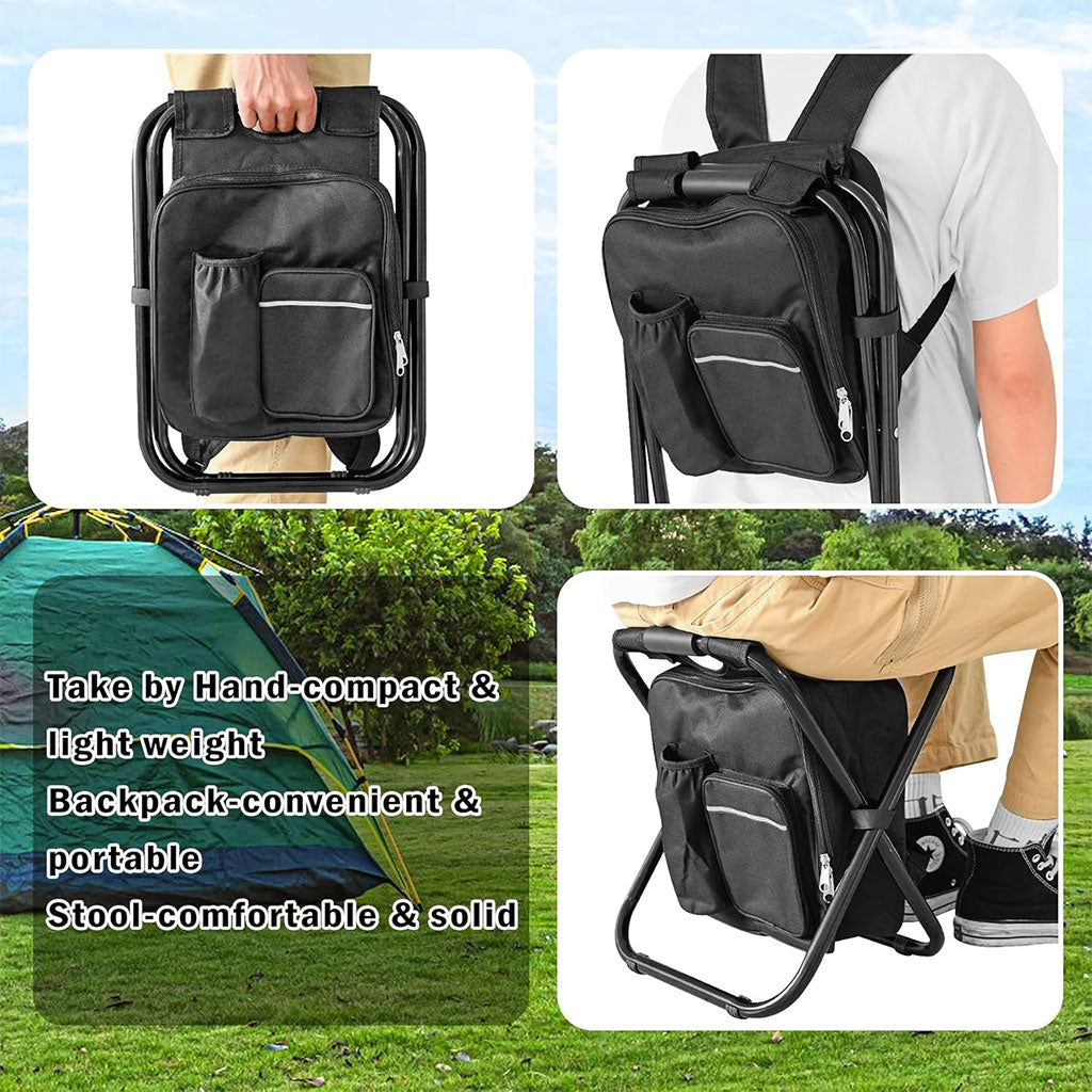 Sac à Dos Isotherme et Chaise Multifonction pour Camping 3en1 – كرسي وحقيبة تخييم