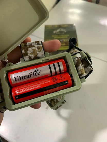 Lampe Frontale LED Motif Camouflage Rechargeable