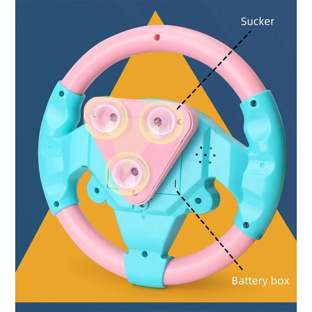 Jouet volant de conduite simulé avec lumière et musique – لعبة مقود السيارة للأطفال