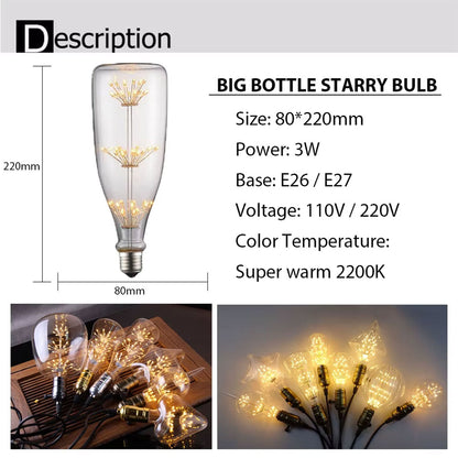 Ampoule Edison E27 à vis LED Grande bouteille – مصباح ديكور