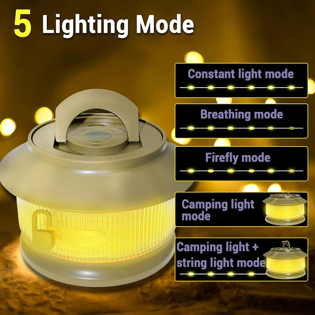 Guirlande lumineuse à rangement rapide pour camping 20m – مصباح تخييم 20 متر