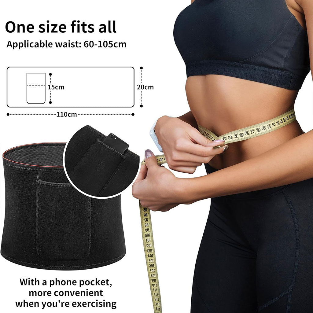 Ceinture de sudation pour Homme et Femme avec Poche Extérieure – حزام تنحيف