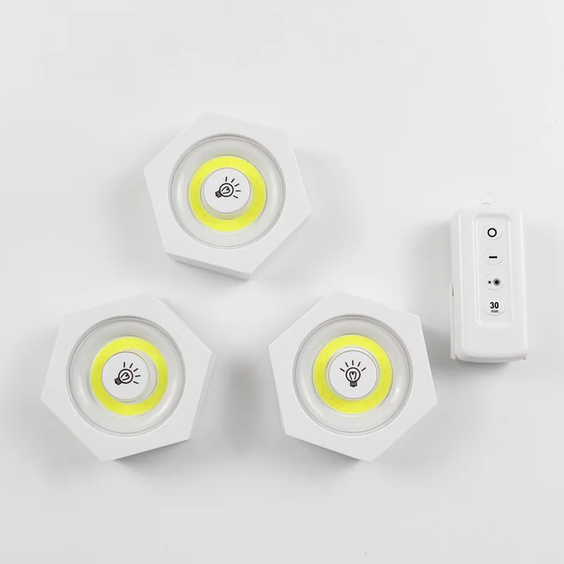 Kit de 3 lampes Led Hexagone sans fil avec télécommande