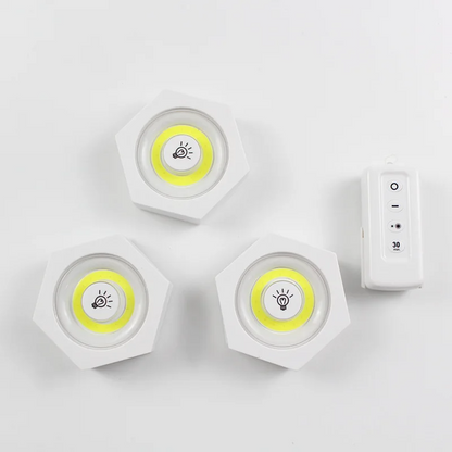 Kit de 3 lampes Led Hexagone sans fil avec télécommande