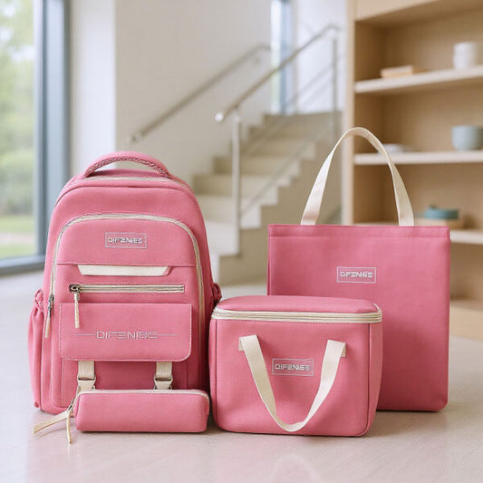 Ensemble de sac à dos kawaii 4Pcs avec porte manger isotherme  – طقم محفظة مع حقيبة حفظ الطعام