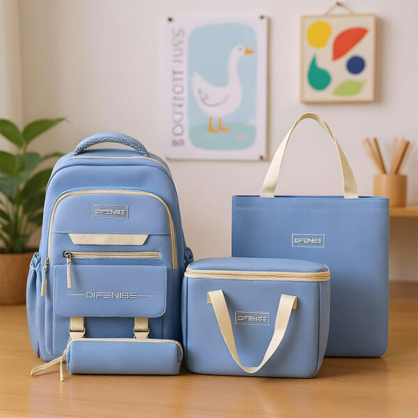Ensemble de sac à dos kawaii 4Pcs avec porte manger isotherme  – طقم محفظة مع حقيبة حفظ الطعام