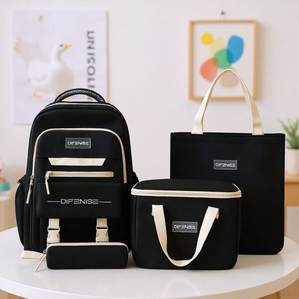 Ensemble de sac à dos kawaii 4Pcs avec porte manger isotherme  – طقم محفظة مع حقيبة حفظ الطعام