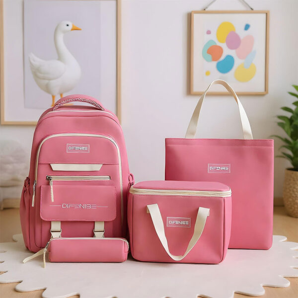 Ensemble de sac à dos kawaii 4Pcs avec porte manger isotherme  – طقم محفظة مع حقيبة حفظ الطعام