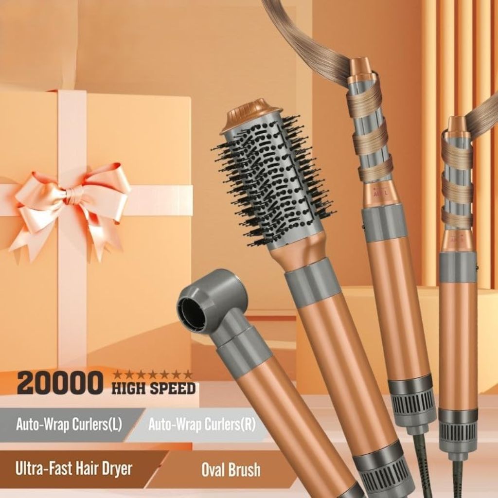 ENZO PROFESSIONAL Brosse Coiffante Multifonctionnelle 4 en 1 – فرشاة تصفيف الشعر متعددة الوظائف