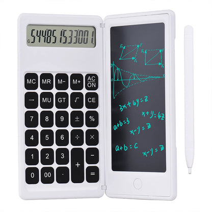 Calculatrice pliable et numérique avec tablette d’écriture LCD 6 pouces – آلة حاسبة ولوحة كتابة 2في1