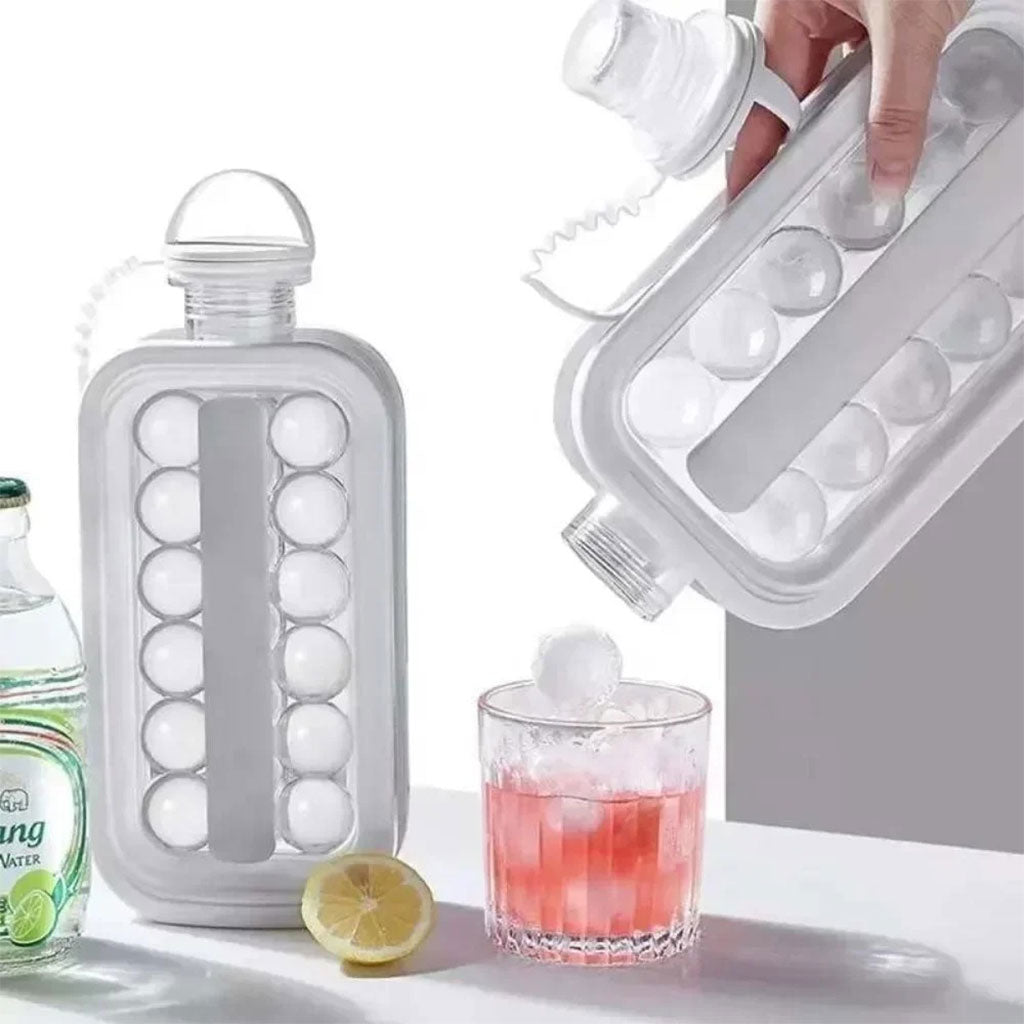 Bac à glaçons 2 en 1 portable avec 17 grilles de de refroidissement – أداة تجميد مكعبات الثلج