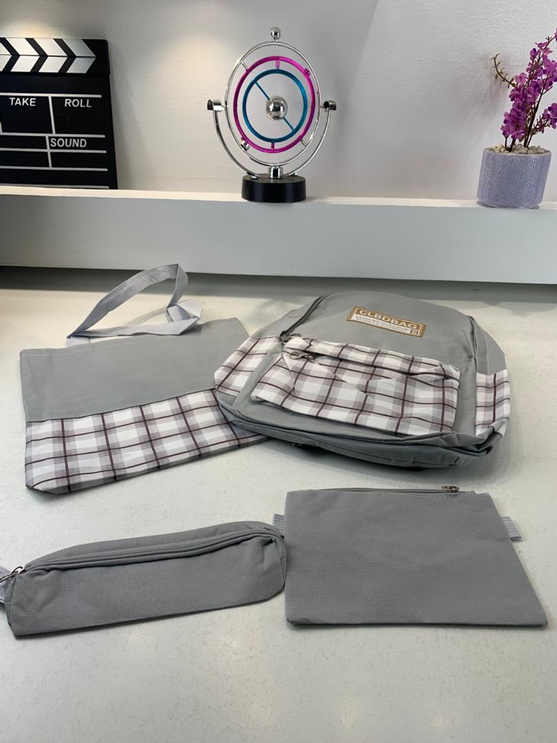 Ensemble de sacs d’école Kawai pour adolescents 4Pcs CLBD V4 Vert – محفظة 4 قطع كاواي أخضر