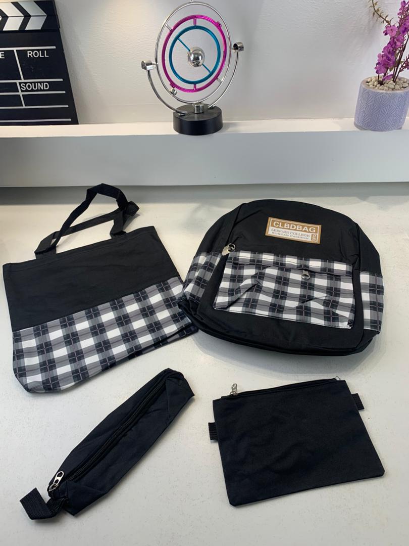 Ensemble de sacs d’école Kawai pour adolescents 4Pcs CLBD V4 Vert – محفظة 4 قطع كاواي أخضر