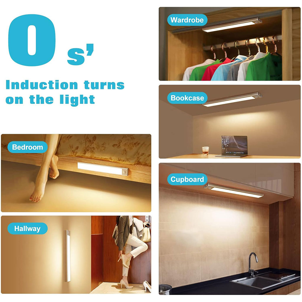 Lampe LED Rechargeable avec Détecteur De Mouvement Intérieur 3 Modes HY-2012 – مصباح مناطق ضيقة بعدة أوضاع