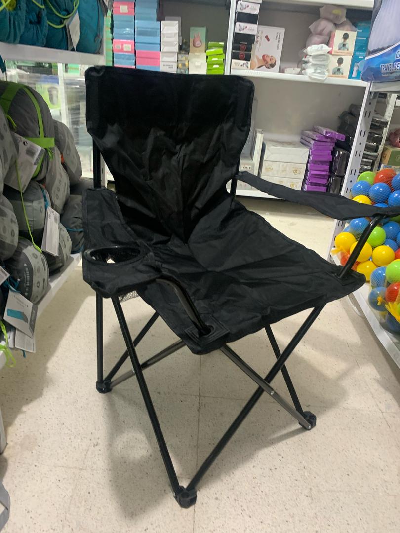 Chaise Pliante Portable avec Accoudoir Porte-Gobelet et Sac de Transport