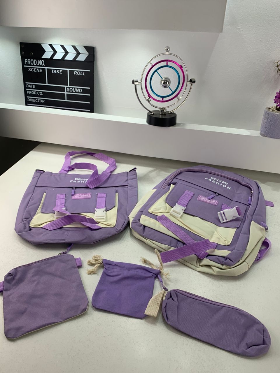 Ensemble de sacs d’école Kawai pour adolescents 5Pcs Bieyoumi Fashion  – محفظة 5 قطع كاواي
