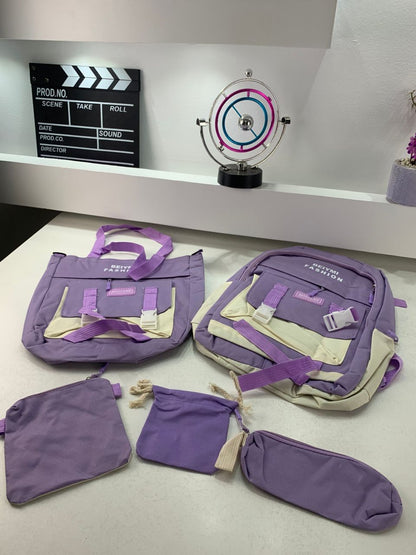 Ensemble de sacs d’école Kawai pour adolescents 5Pcs Bieyoumi Fashion  – محفظة 5 قطع كاواي