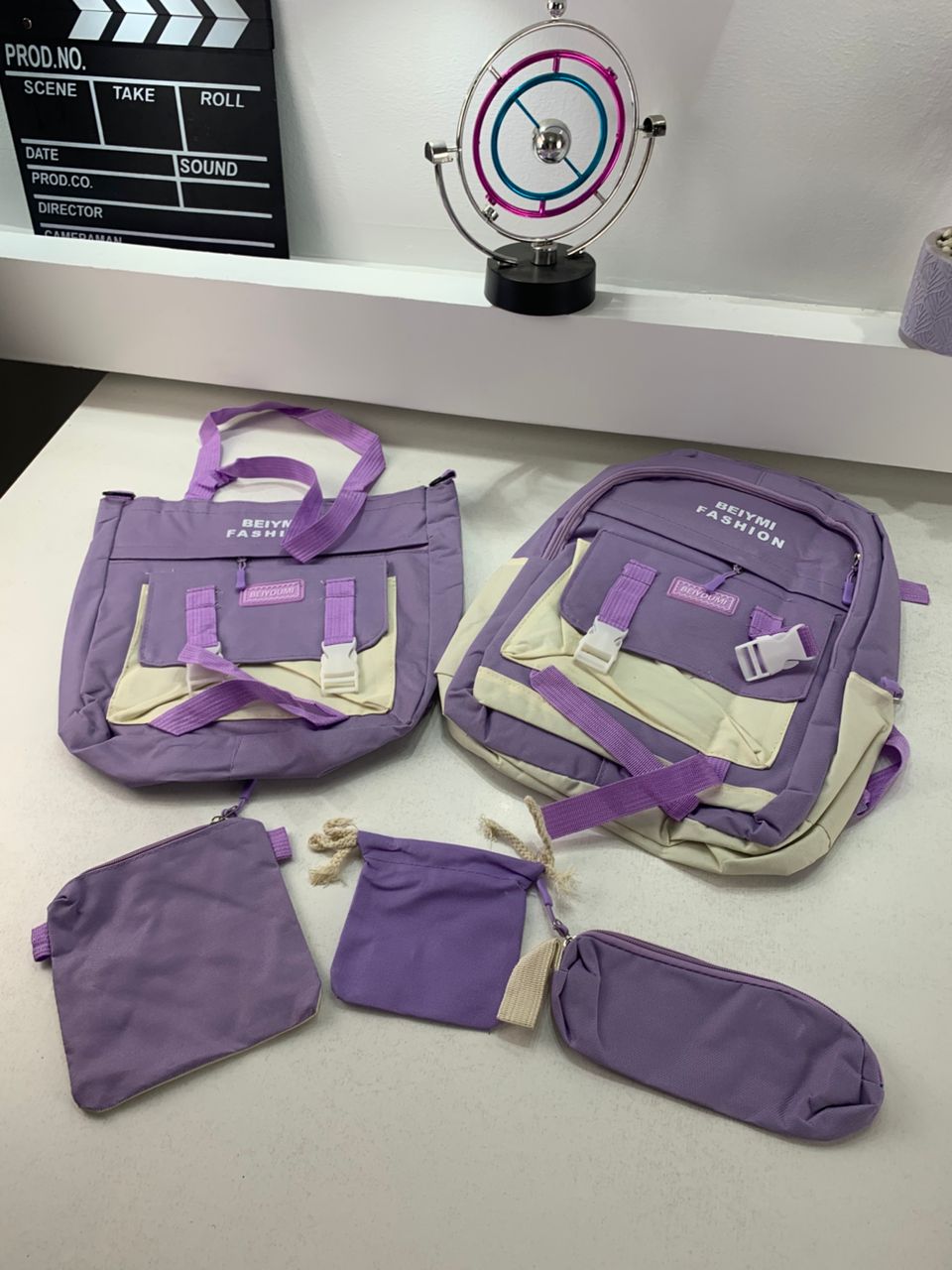 Ensemble de sacs d’école Kawai pour adolescents 5Pcs Bieyoumi Fashion  – محفظة 5 قطع كاواي