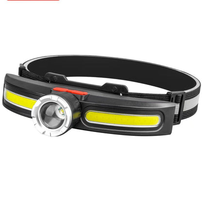 Lampe Frontale LED COB Multifonctionnelle Rechargeable par USB – مصباح الرأس أمامي متعدد الوظائف
