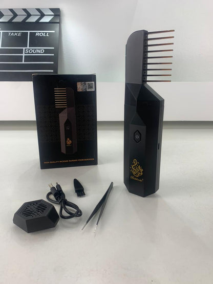 Brûleur d’Encens Électronique et Peignes à Cheveux 2en1 – جهاز البخور ومشط الشعر