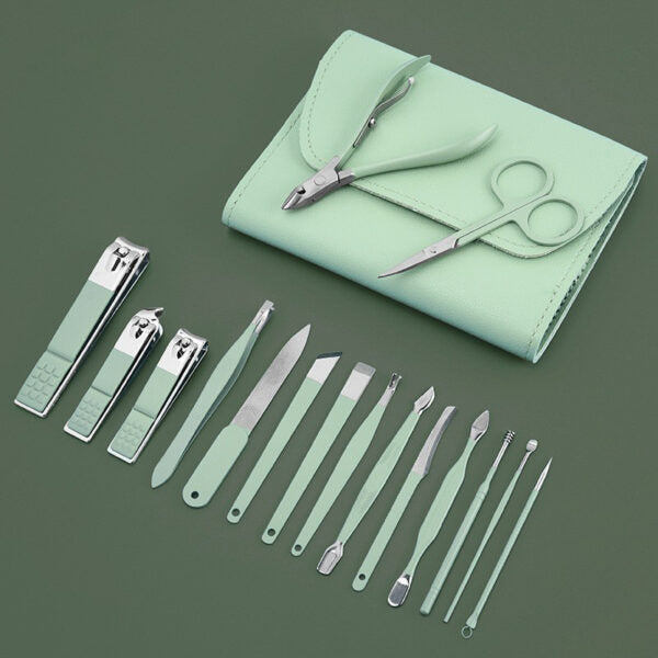 Kit coupe-ongles professionnel 16en1 en acier inoxydable – طقم العناية بالأظافر