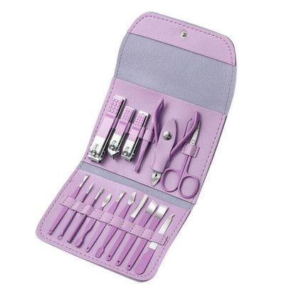 Kit coupe-ongles professionnel 16en1 en acier inoxydable – طقم العناية بالأظافر