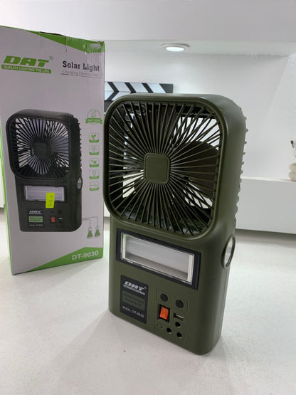 Kit Ventilateur et Lampe avec Panneau Solaire Multifonctionnel DT-9030 – طقم مروحة ومصباح متعدد الإستعمالات