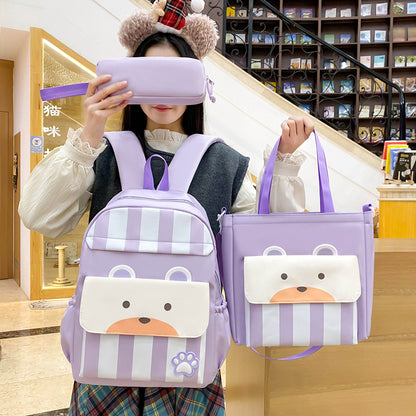Ensemble de sacs d’école Kawai pour adolescents 3Pcs Ours  – محفظة 3 قطع كاواي