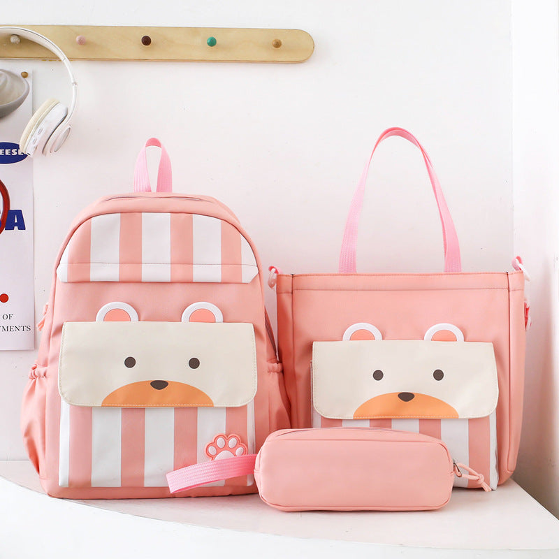 Ensemble de sacs d’école Kawai pour adolescents 3Pcs Ours  – محفظة 3 قطع كاواي