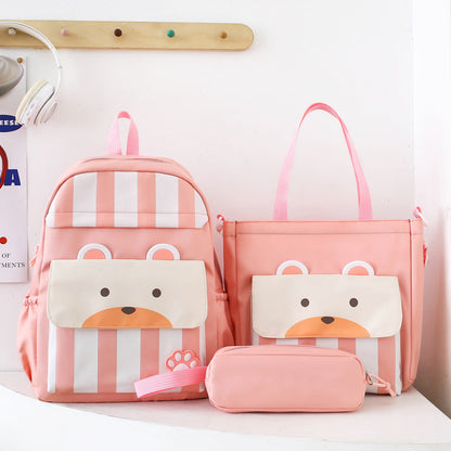 Ensemble de sacs d’école Kawai pour adolescents 3Pcs Ours  – محفظة 3 قطع كاواي