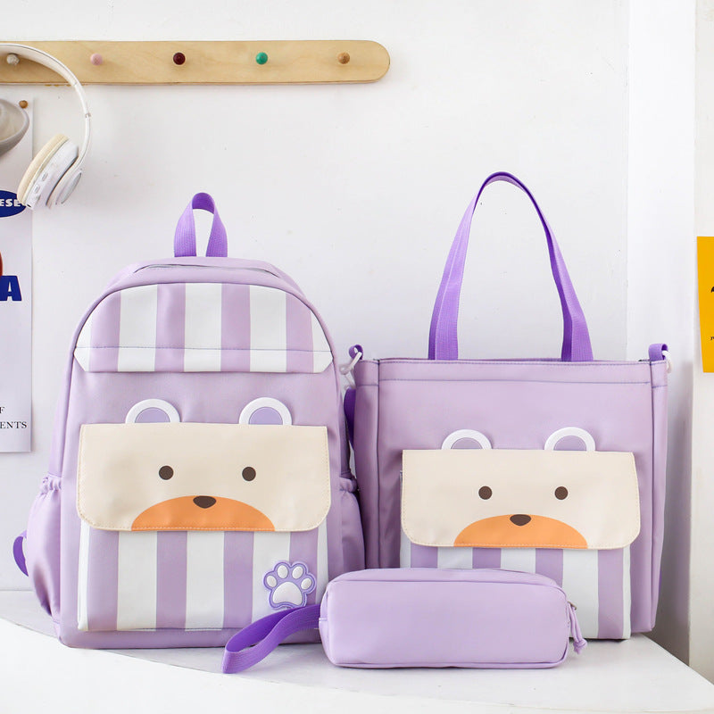 Ensemble de sacs d’école Kawai pour adolescents 3Pcs Ours  – محفظة 3 قطع كاواي