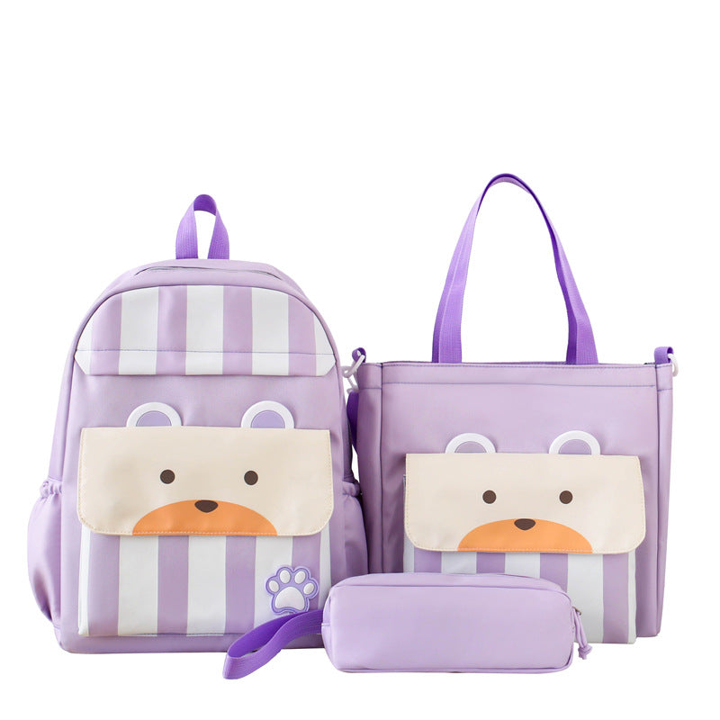 Ensemble de sacs d’école Kawai pour adolescents 3Pcs Ours  – محفظة 3 قطع كاواي