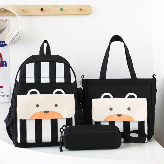 Ensemble de sacs d’école Kawai pour adolescents 3Pcs Ours  – محفظة 3 قطع كاواي