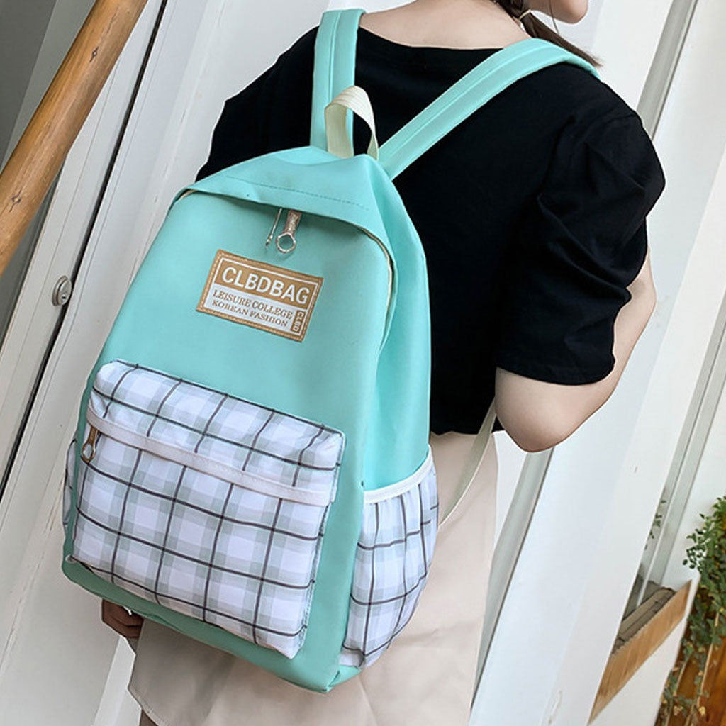 Ensemble de sacs d’école Kawai pour adolescents 4Pcs CLBD V4 Vert – محفظة 4 قطع كاواي أخضر