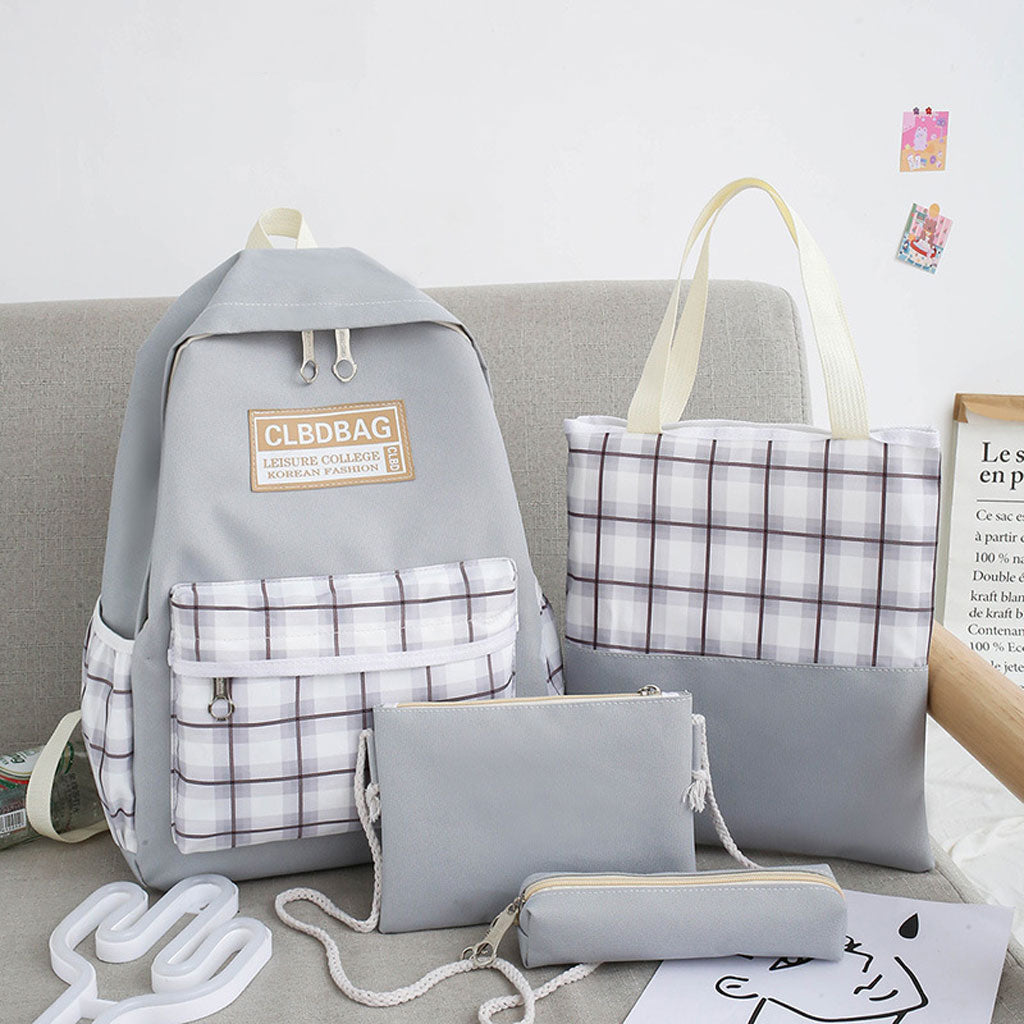 Ensemble de sacs d’école Kawai pour adolescents 4Pcs CLBD V4 Vert – محفظة 4 قطع كاواي أخضر