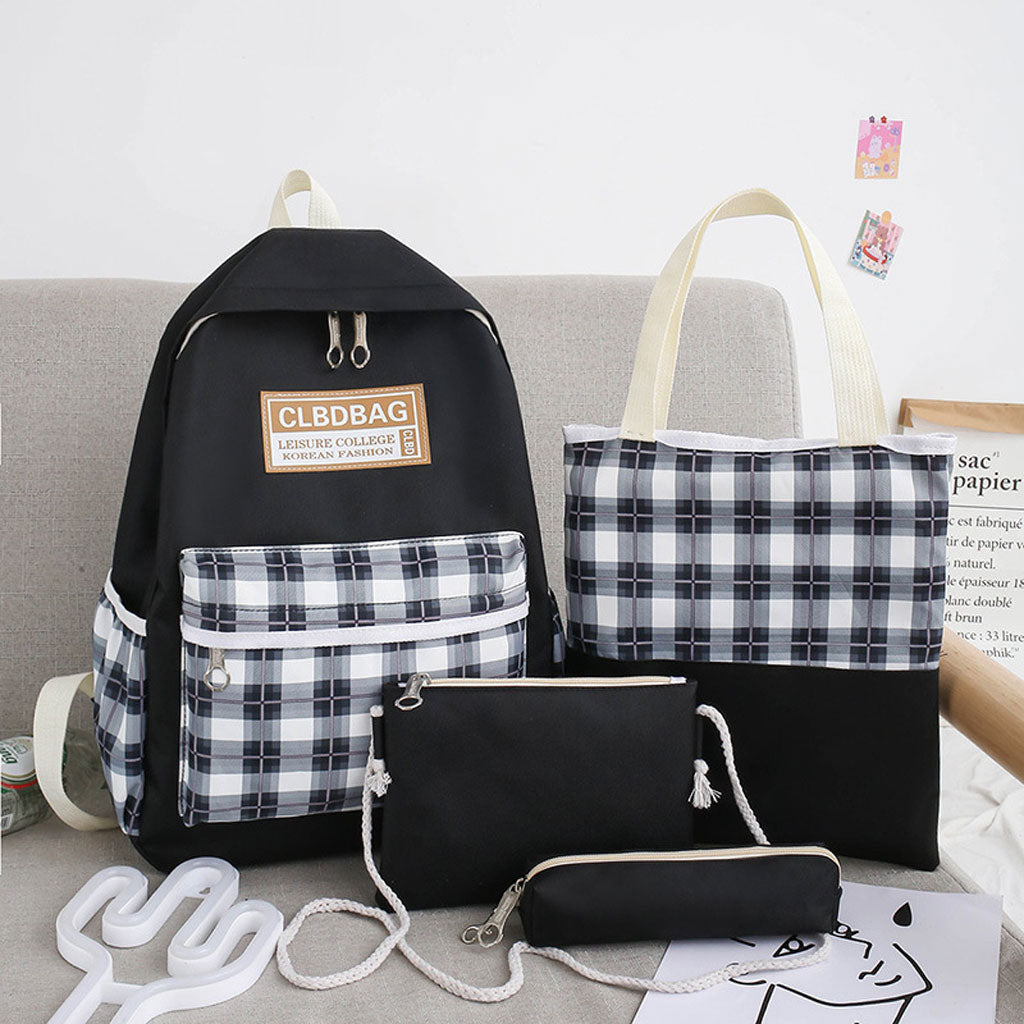 Ensemble de sacs d’école Kawai pour adolescents 4Pcs CLBD V4 Vert – محفظة 4 قطع كاواي أخضر