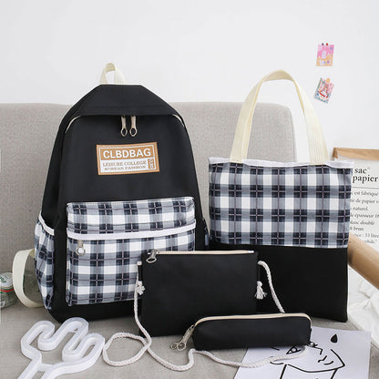 Ensemble de sacs d’école Kawai pour adolescents 4Pcs CLBD V4 Vert – محفظة 4 قطع كاواي أخضر