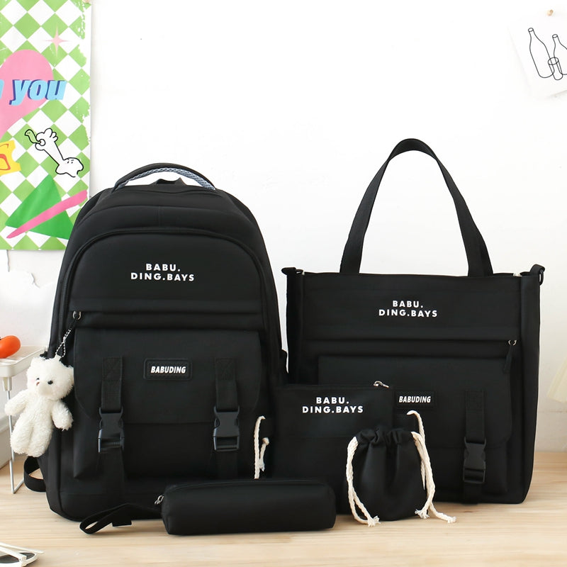 Ensemble de sacs d’école Kawai pour adolescents 5Pcs Bieyoumi Fashion  – محفظة 5 قطع كاواي