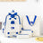 Ensemble de sacs d’école Kawai pour adolescents 4Pcs  – محفظة 4 قطع كاواي أبيض