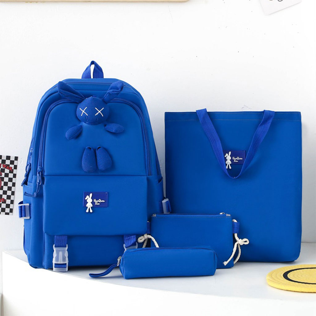 Ensemble de sacs d’école Kawai pour adolescents 4Pcs  – محفظة 4 قطع كاواي أبيض