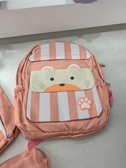 Ensemble de sacs d’école Kawai pour adolescents 3Pcs Ours  – محفظة 3 قطع كاواي
