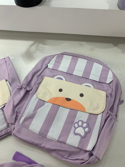 Ensemble de sacs d’école Kawai pour adolescents 3Pcs Ours  – محفظة 3 قطع كاواي