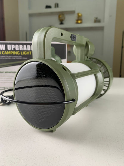 Lanterne de camping LED Rechargeable avec Ventilateur et 4 modes d’éclairage – مصباح ومروحة محمولة