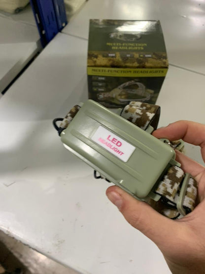 Lampe Frontale LED Motif Camouflage Rechargeable