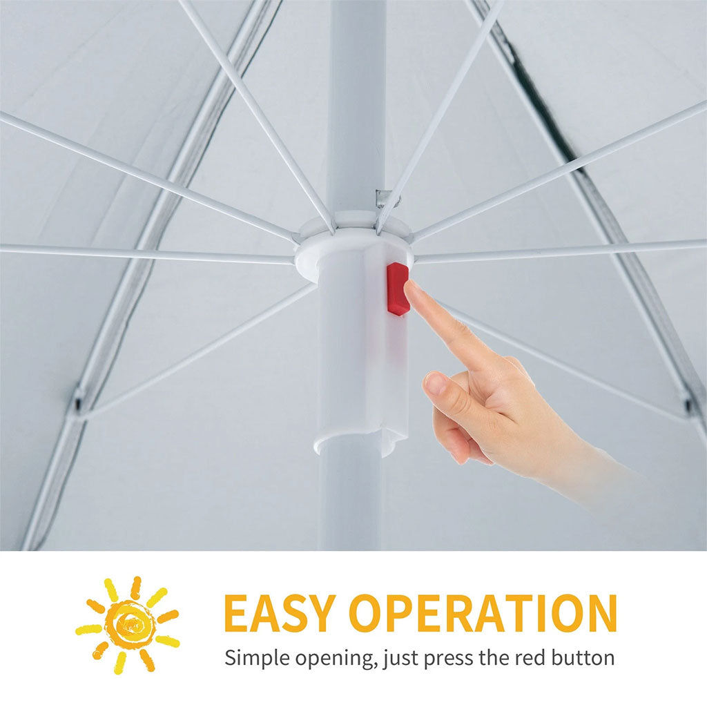 Parasol de Plage avec Paroi Amovible Protection UV – مظلة شمسية مع سترة خلفية