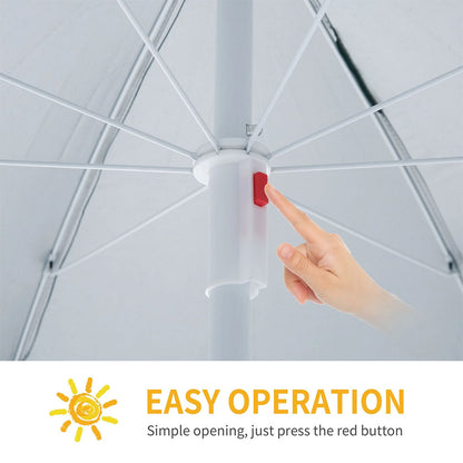 Parasol de Plage avec Paroi Amovible Protection UV – مظلة شمسية مع سترة خلفية