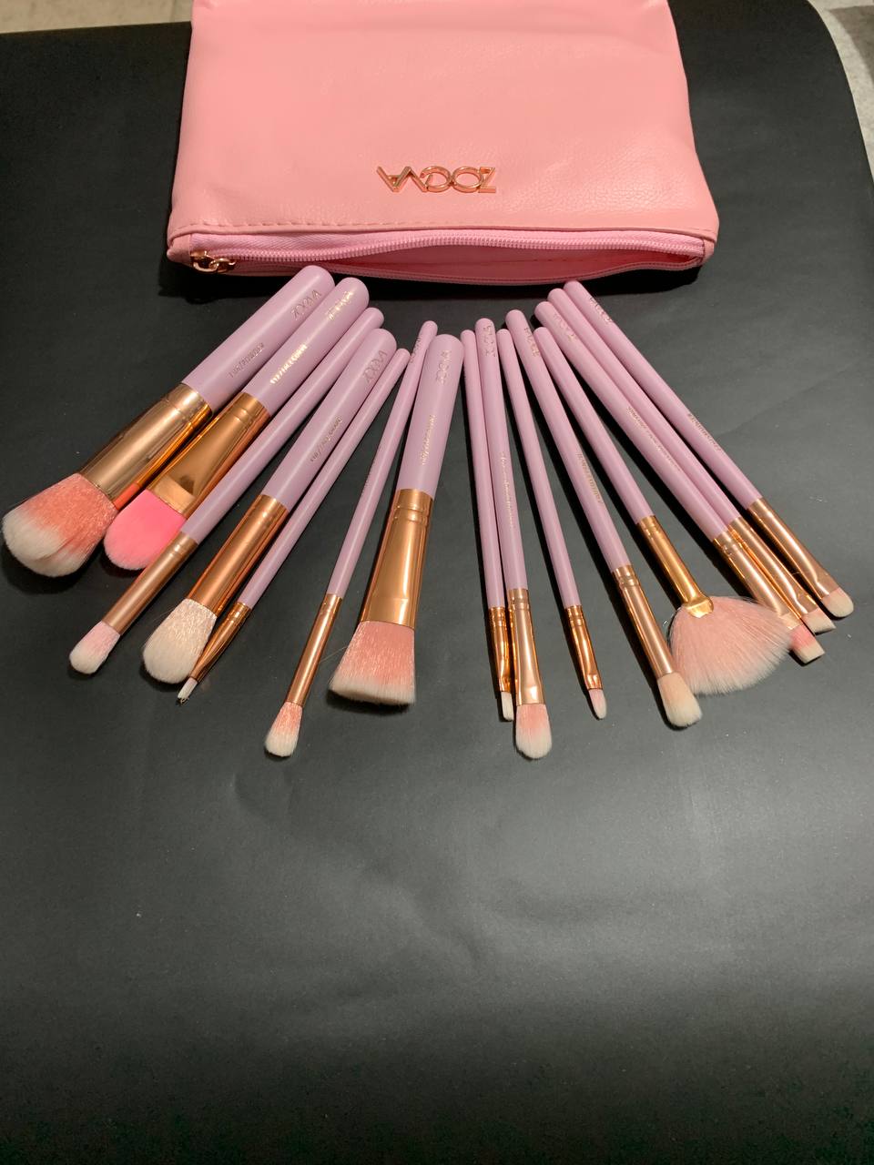 Lot de 15 Pinceaux zoeva professionnels avec trousse