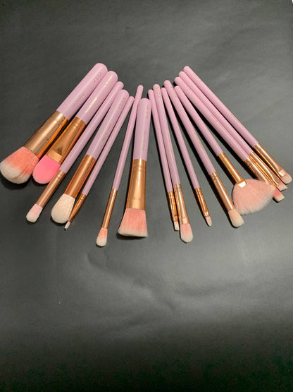 Lot de 15 Pinceaux zoeva professionnels avec trousse