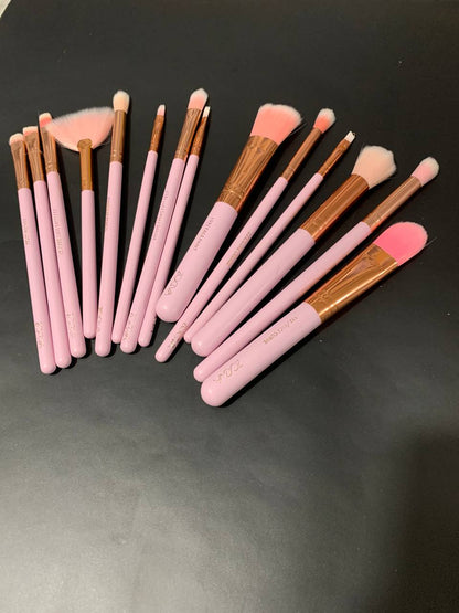 Lot de 15 Pinceaux zoeva professionnels avec trousse